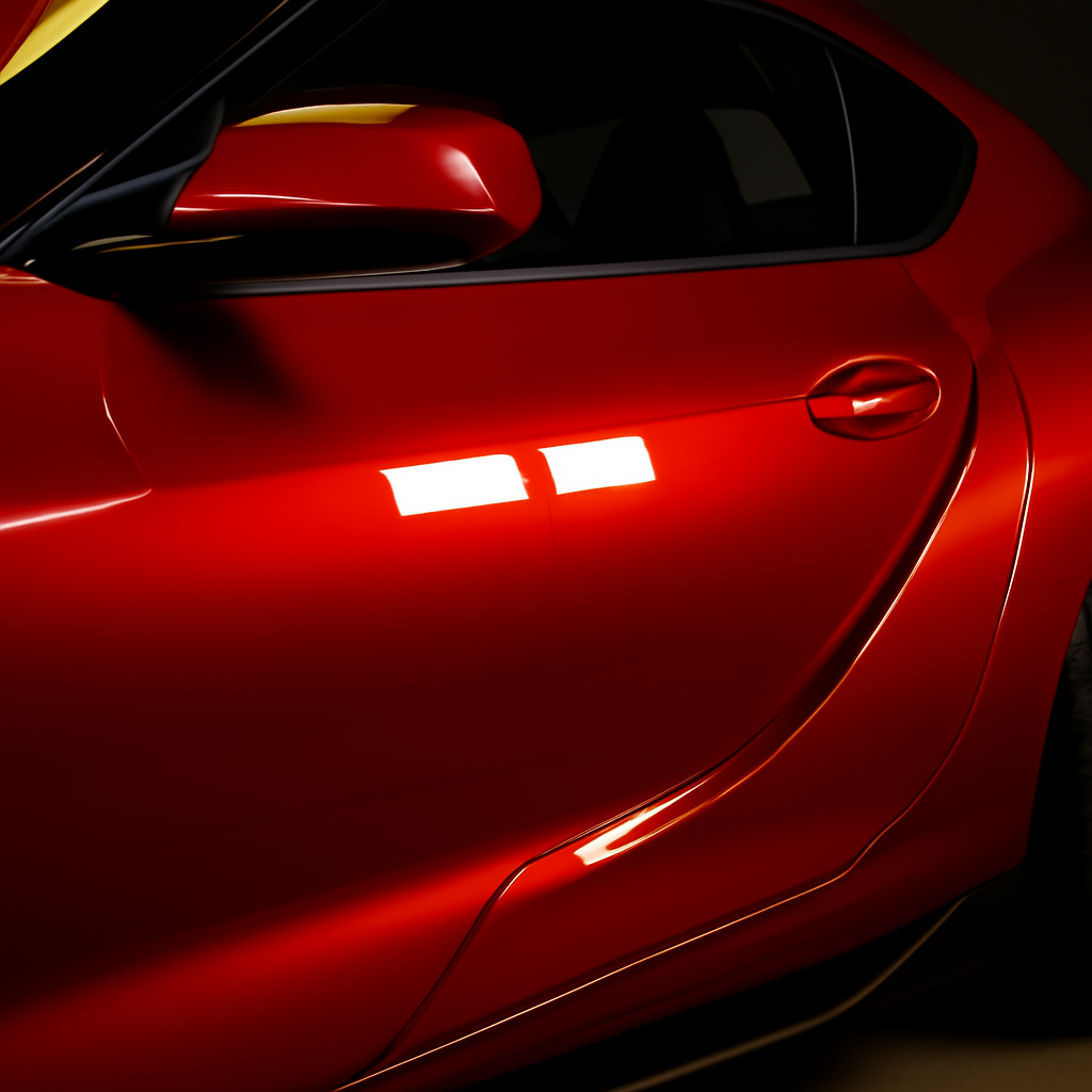 Paint correction after — clear mirror finish